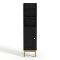 Artiss 2X Bathroom Storage Cabinet Floor Organizer Toilet Corner Adjustable Black