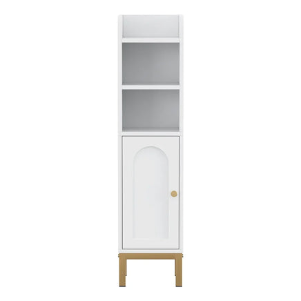 Artiss Bathroom Storage Cabinet Floor Organizer Toilet Corner Adjustable Shelf with Door White