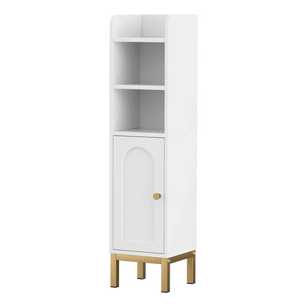 Artiss 2X Bathroom Storage Cabinet Floor Organizer Toilet Corner Adjustable Shelf with Door White