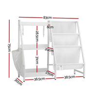 Keezi 3-Tier Kids Bookshelf Bookcase Children Toy Storage Organizer Rack Display Shelf
