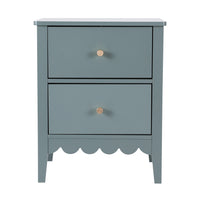 Artiss Bedside Table 2 Drawers Bedroom Storage Nightstand Green