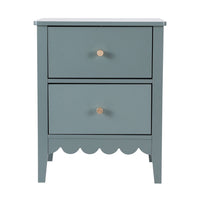 Artiss 2X Bedside Table 2 Drawers Bedroom Storage Nightstand Green
