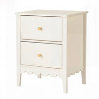 Artiss Bedside Table 2 Drawers Bedroom Storage Nightstand White
