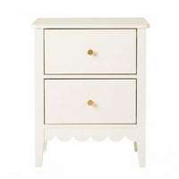 Artiss Bedside Table 2 Drawers Bedroom Storage Nightstand White
