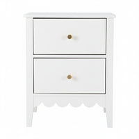 Artiss Bedside Table 2 Drawers Bedroom Storage Nightstand White