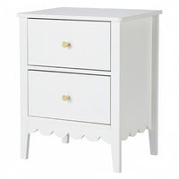 Artiss Bedside Table 2 Drawers Bedroom Storage Nightstand White