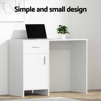 Computer Desk Drawer Cabinet White 100CM