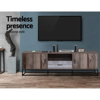 TV Cabinet Entertainment Unit 180cm Industrial