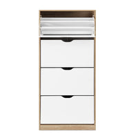 Shoe Rack Cabinet 60 Pairs 4-tier White Elen