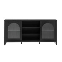Artiss Buffet Sideboard Shelves Double Doors - Black