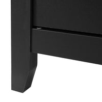 Buffet Sideboard Shelves Double Doors - Black