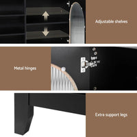 Artiss Buffet Sideboard Shelves Double Doors - Black
