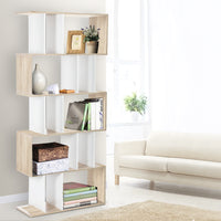 Bookshelf 5 Tiers - RITA White and Oak