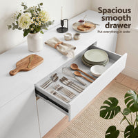 Artiss Buffet Sideboard Cabinet 180cm Cupboard Pantry Storage Drawer White DANA