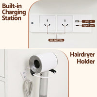 Artiss Dressing Table Vanity Desk Set Stool LED Bulbs White