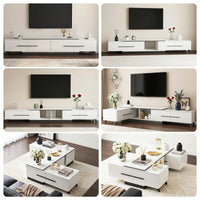 Artiss Extendable TV Cabinet Entertainment Unit Stand White