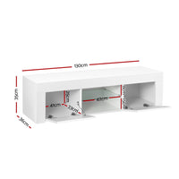 Entertainment Unit TV Cabinet LED 130cm White Angus