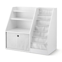Keezi Kids Bookshelf Children Bookcase Organizer Storage Rack Display Drawer White