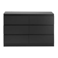 Artiss 6 Chest of Drawers Lowboy Black