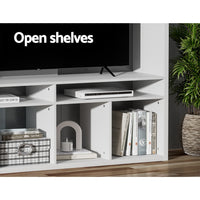 Artiss Entertainment Center Unit TV Stand TV Cabinet Open Shelves 183CM White