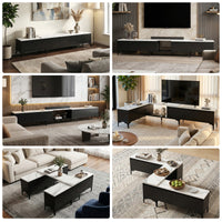 Artiss TV Cabinet Entertainment Unit Stand Extendable Black