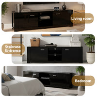 Artiss TV Cabinet Entertainment Unit 160cm Black Maxi
