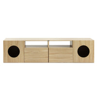 Artiss 185CM TV Unit with Cat House Storage Cabinet Pine