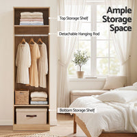 Artiss 2X Wardrobe Clothes Closet Storage Organiser Shelf Drawers Pine
