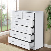 6 Chest of Drawers - ANDES White