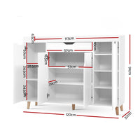 Shoe Rack Cabinet 26 Pairs Adjustable White Cissy