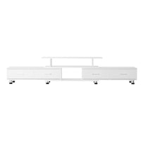 TV Cabinet Entertainment Unit Extendable 160CM To 220CM White