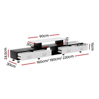 TV Cabinet Entertainment Unit Extendable 160CM To 220CM