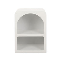 Artiss 2x Bedside Table 2 Shelves - ARCHED White