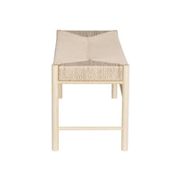 Dining Bench Paper Rope Seat Stool Chair Wooden Furniture Natural 100cm