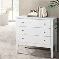 3 Chest of Drawers - BRITTANY White