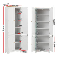 Artiss 2x Buffet Sideboard Pantry Cabinet Cupboard 6-Tiers Storage Shelves BERNE