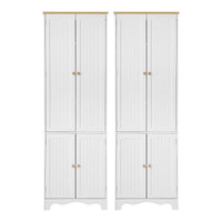 Artiss 2x Buffet Sideboard Pantry Cabinet Cupboard 6-Tiers Storage Shelves BERNE