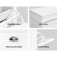Artiss 2x Shoe Cabinet Storage Organiser 3 Flip Drawer White