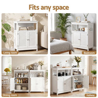 Artiss 2x Buffet Sideboard Cabinet Server Cupboard Kitchen Bathroom Storage IVOR