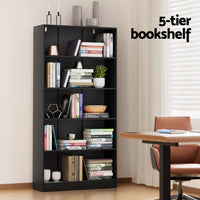 Bookshelf 5 Tiers ANTON Black