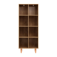 Bookshelf Bookcase 4 Tiers LEOR Walnut