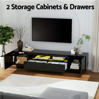 Artiss TV Unit Entertainment Unit Storage Drawer RGB LED 180cm Black