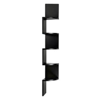 Artiss Wall Shelf Bookshelf Corner Floating 5-Tier Black