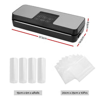 Food Vacuum Sealer Machine Auto Seal Cutter 5 Modes Storage Bags 4 Rolls