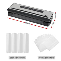 Food Vacuum Sealer Machine Sealing Cutter 5 Modes Storage Bags 4 Rolls