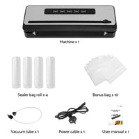 Food Vacuum Sealer Machine Sealing Cutter 5 Modes Storage Bags 4 Rolls