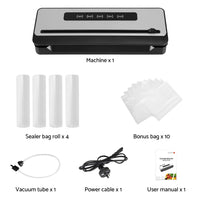 Food Vacuum Sealer Machine Sealing Cutter 5 Modes Storage Bags 4 Rolls