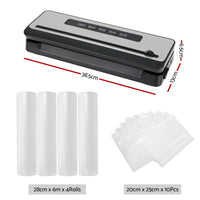 Food Vacuum Sealer Machine Sealing Cutter 4 Modes Storage Bags 4 Rolls