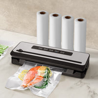 Food Vacuum Sealer Machine Sealing Cutter 5 Modes Storage Bags 4 Rolls