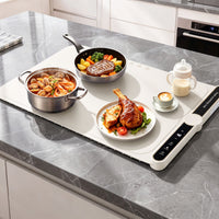 Devanti Food Warming Mat 60 x 38cm Electric Food Warmer With Timer White